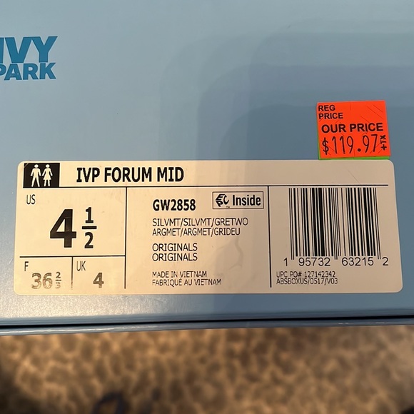 Adidas Silver Hightop Sneakers - Picture 4 of 4